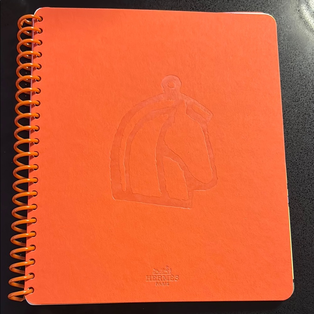 Hermes Mystery at the Grooms’ Orange Spiral Notebook
